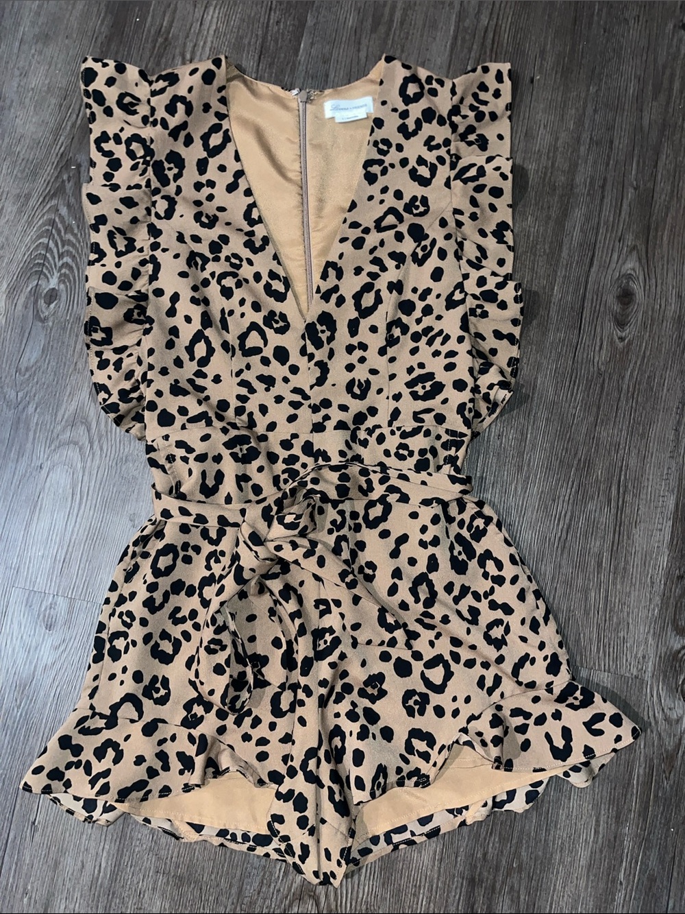LOVERS + FRIENDS Leopard-Print Ruffle Romper